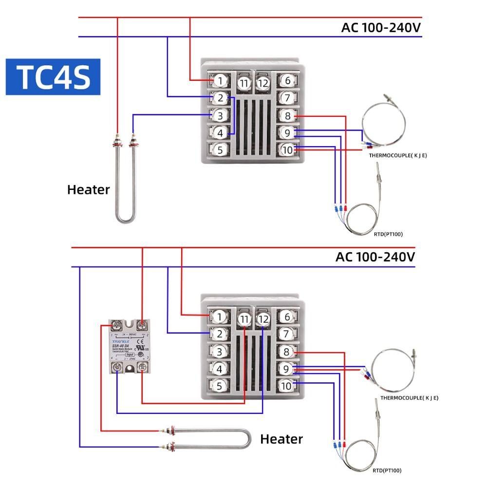Высокоточный 110В 220В TC4S TC4H TC4L TC4M Цифровой ПИД-термостат Двойной SSR-реле Регулятор Контроллер температуры