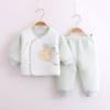 Three-Layer Warm Baby Pajama Set: 0-3 Month A-Class Cotton Monk Suit (Two-Piece)