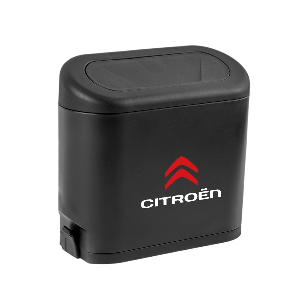 Car Trash Bin Hanging Vehicle Garbage Dust Case Storage Box Pressing Type Trash Can Car Accessorie For Citroen C3 C4 C5 Aircross