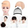 Wig Headgear Soft Makeup Latex Bald Hat Wig Adjustable Size Reusable Mesh Cover Film Television Performance Dress Up Props Men Costume Accessories