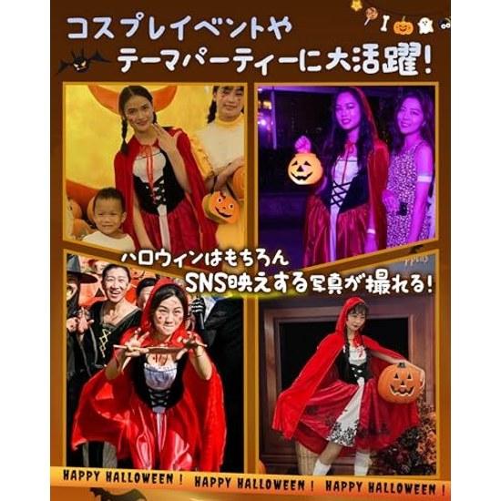 GOKEI Halloween Cosplay Womens Dress Cape Adult Maid Outfit Costume Hooded Stage Event Performance Wear Party