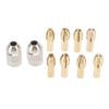 10PCS Drill Chuck Collet Set Brass Electric Drill Keyless Bit Collet Chuck Fast Change Adapter Tool for Replacement