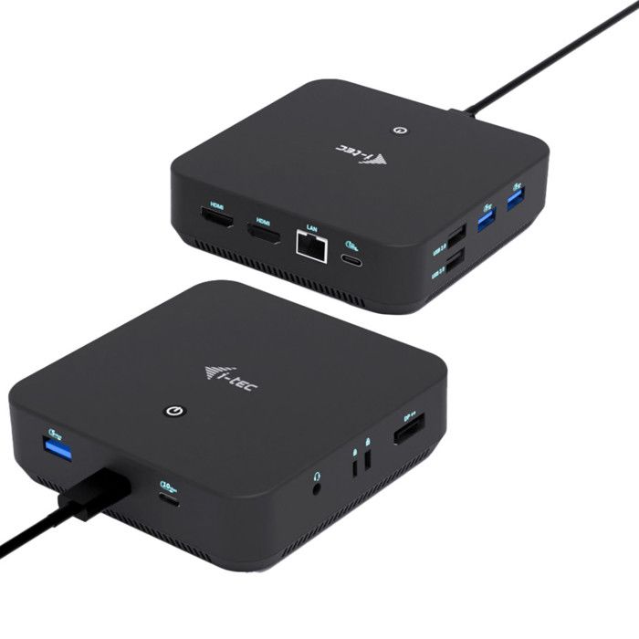 Док-станция I-TEC USB-C Dual HDMI 4K PD 100 Вт Поддержка 3 мониторов Черный