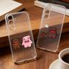 Милый чехол для телефона D-Domo-kun-N для Samsung S22, S24, S30, S10, S21, S25, S23, S10, Plus, Ultra, 5G, FE, lite Прозрачный корпус