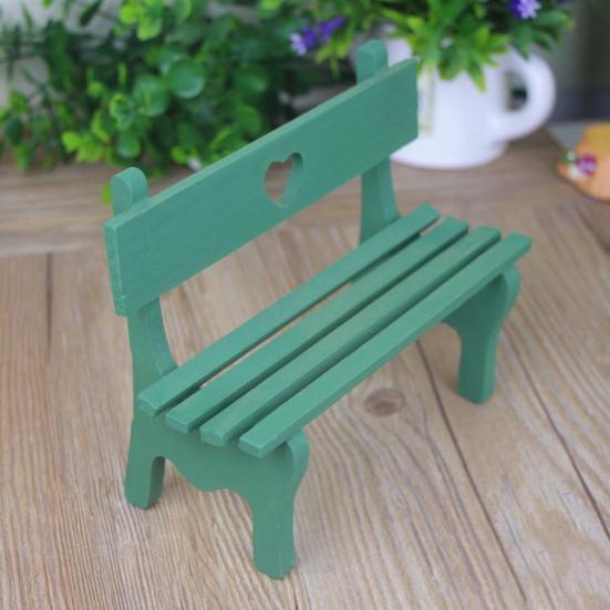 Декоративная скамейка для кукольного домика, изысканная деревянная патио, лужайка, сказочная садовая скамейка, домашний декор