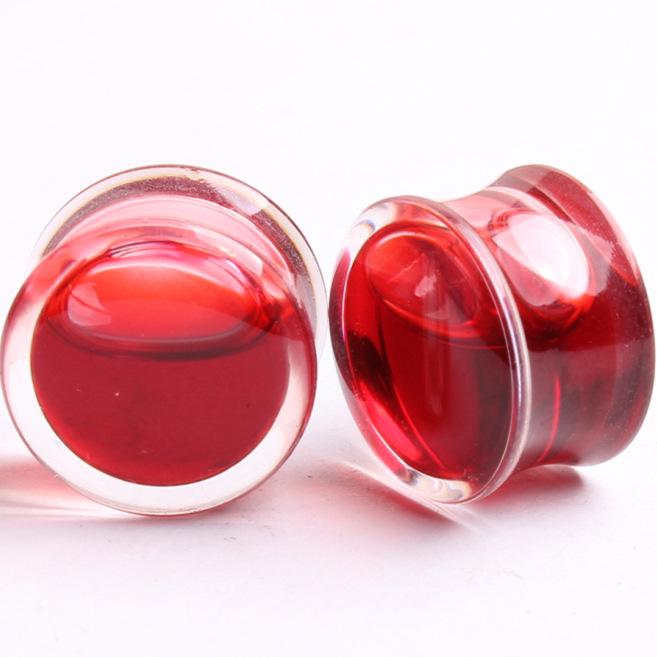 Highlighted Genuine Bone Bar Acrylic Ear Expander Earrings