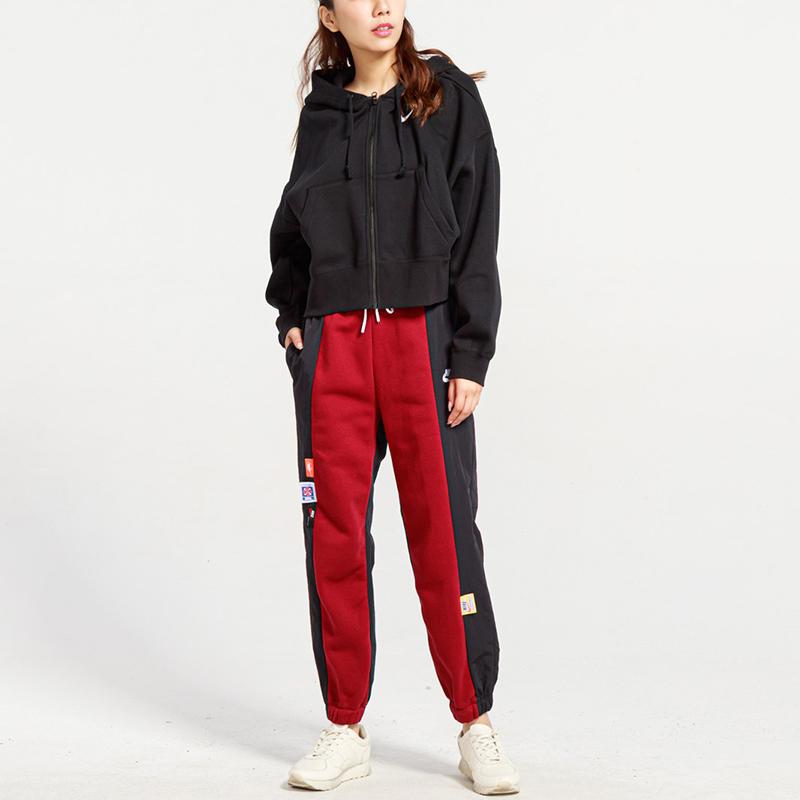 Nike Короткая флисовая куртка с капюшоном женские куртки черные CK1506-010