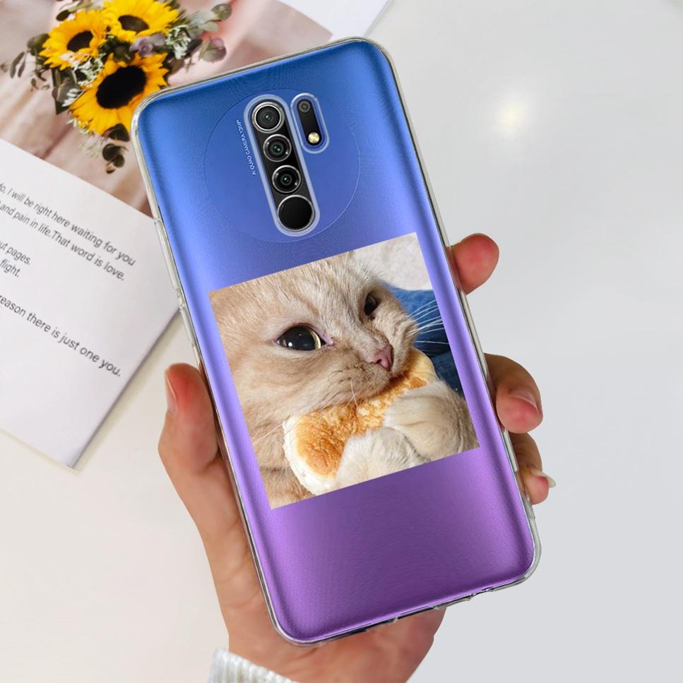 New For Xiaomi Redmi 9 Case Cute Cat Luxury Flower TPU Soft Silicone Clear Cover For Xiaomi Redmi 9 9A 9a 6.53"Bumper Phone Case