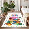 Anti‑Slip Crystal Velvet Floor Rug, Pocoyo Design Carpet for Indoor Living Bedroom Home Decoration