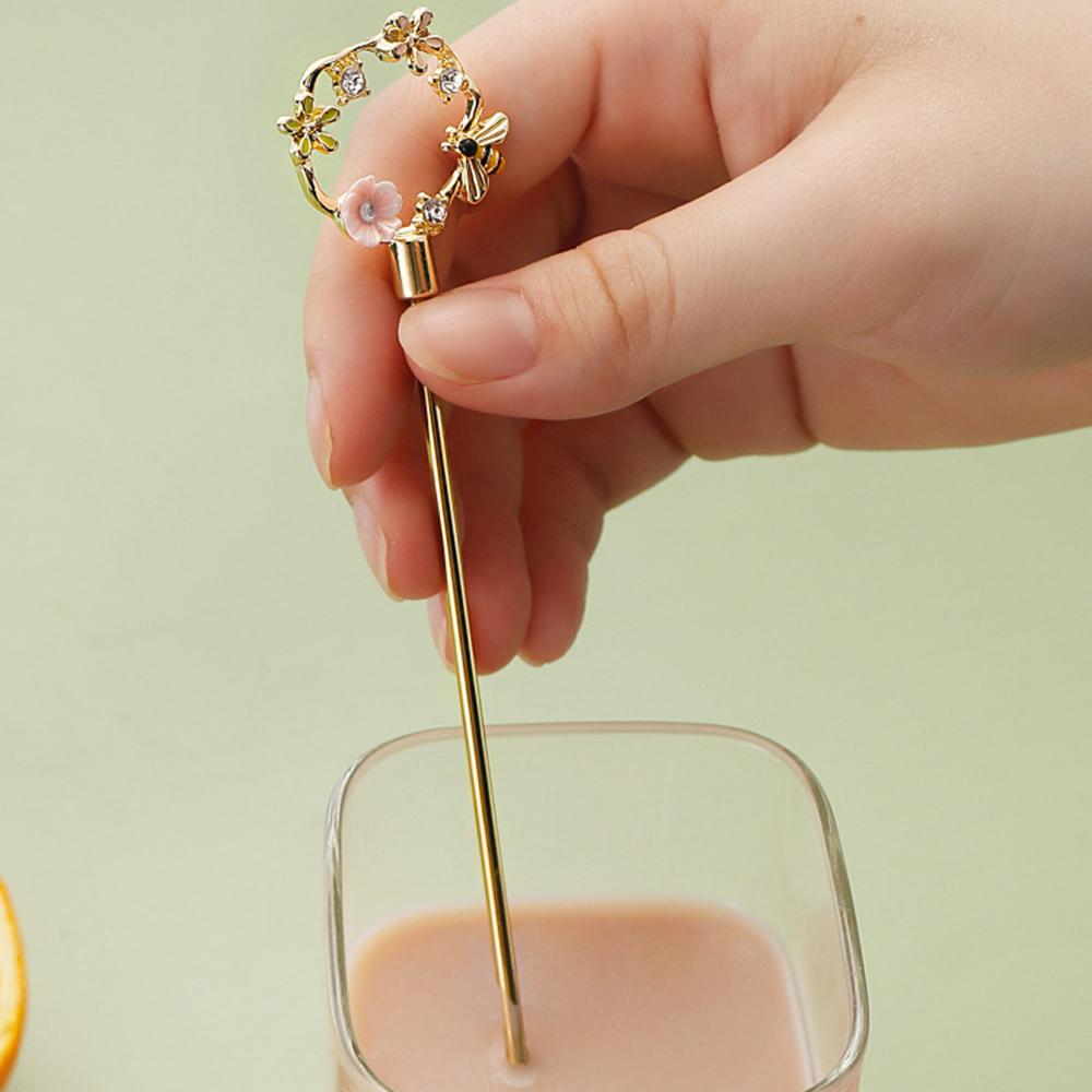 4Pcs 304 Stainless Steel Coffee Spoon Watermelon Ice Cream Spoon Tea Spoons Dessert Spoon Fork With Pretty Pendant Creative Tableware