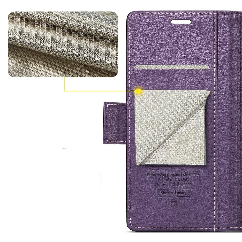 Flip case for Samsung Galaxy S23 FE, CASEME Wallet, purple + 9H glass