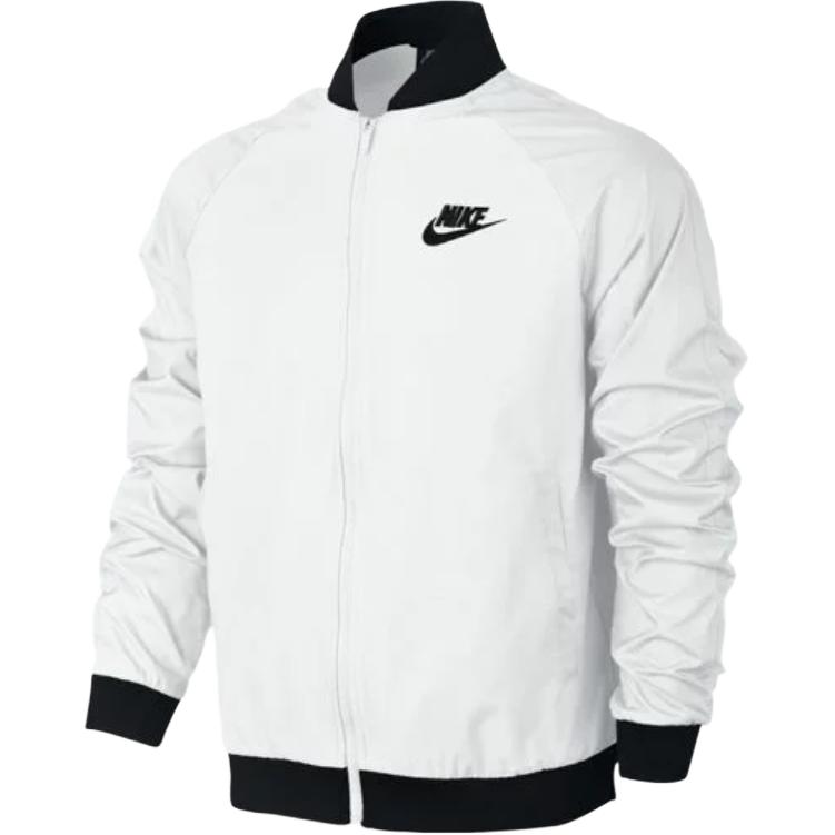 Nike Сплошная цветная куртка на молнии с логотипом, мужская верхняя одежда, белая 832225-100