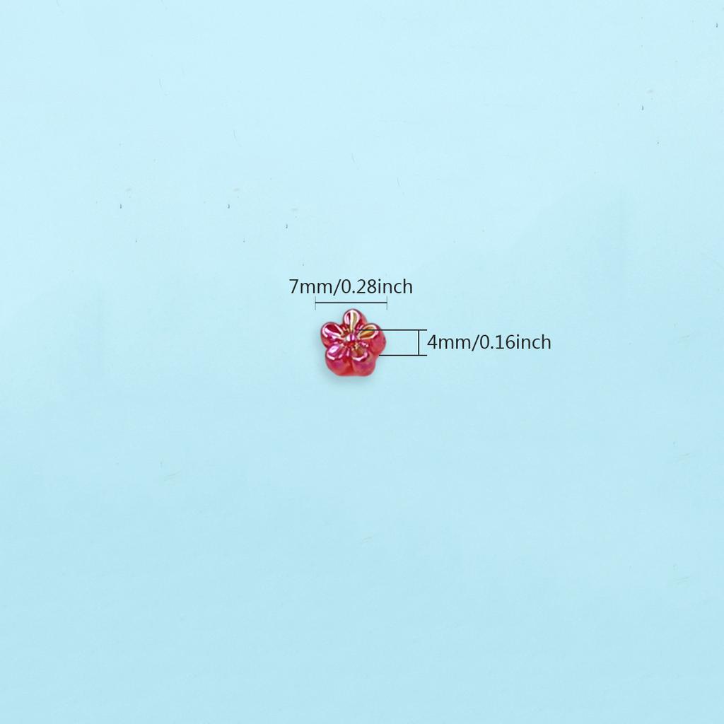 Высококачественные аксессуары ручной работы Бусины-разделители 7 мм Браслет Ожерелье Свободные 200 шт. AB Покрытие DIY Бусины с цветком сливы для изготовления ювелирных изделий Акрил