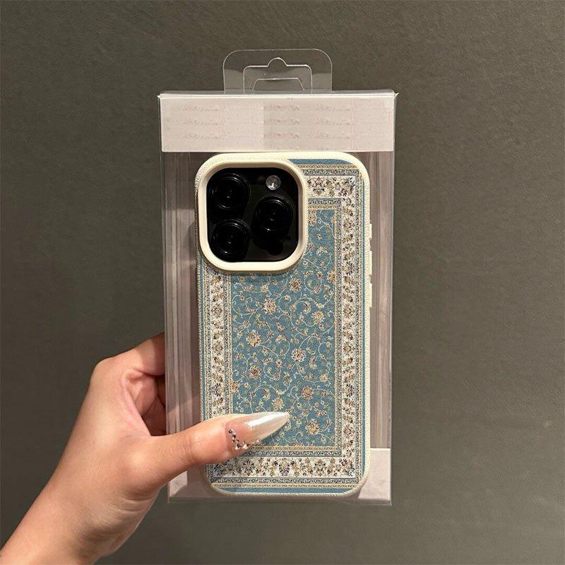 Чехол для телефона с текстурой личи и ковровым покрытием, подходит для iPhone 17, 16, 15, Plus, Pro, Max — может использоваться в качестве подарка.