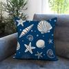 Light blue ocean ripple Cushion Cover Comfortable Reversible Pillow Cover Ideal for Car Sofa Bedroom  Beyond