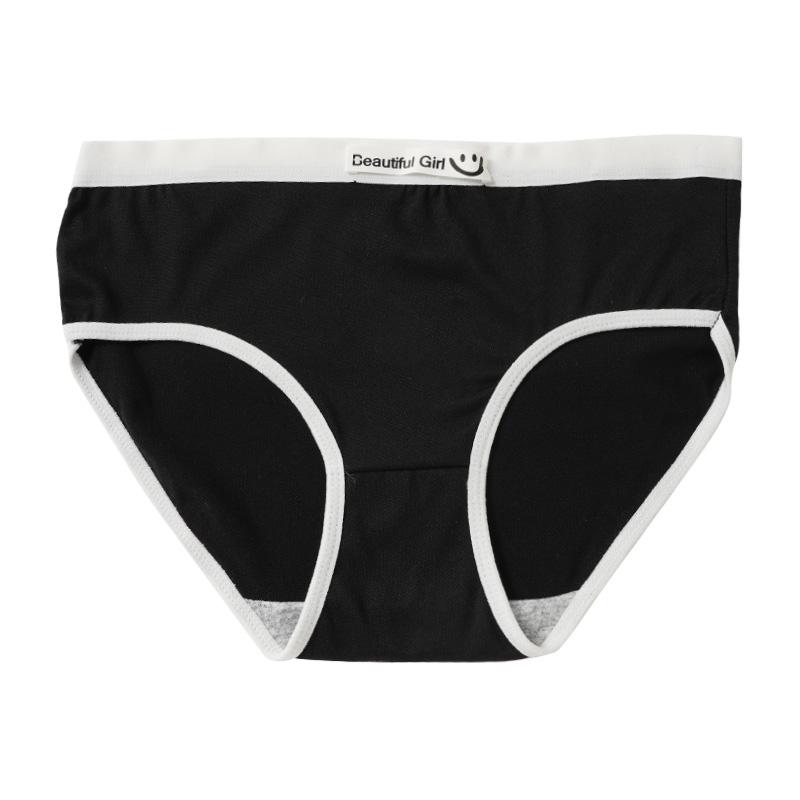 Женские классические черно-белые серые трусы средней талии простые бесшовные красивые женские трусы M-XL