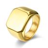 Kesaeki Ring Men's Ring 1 Piece Set Stainless Gold South Korea Clothes Seal Stand Accessories Present No. 11