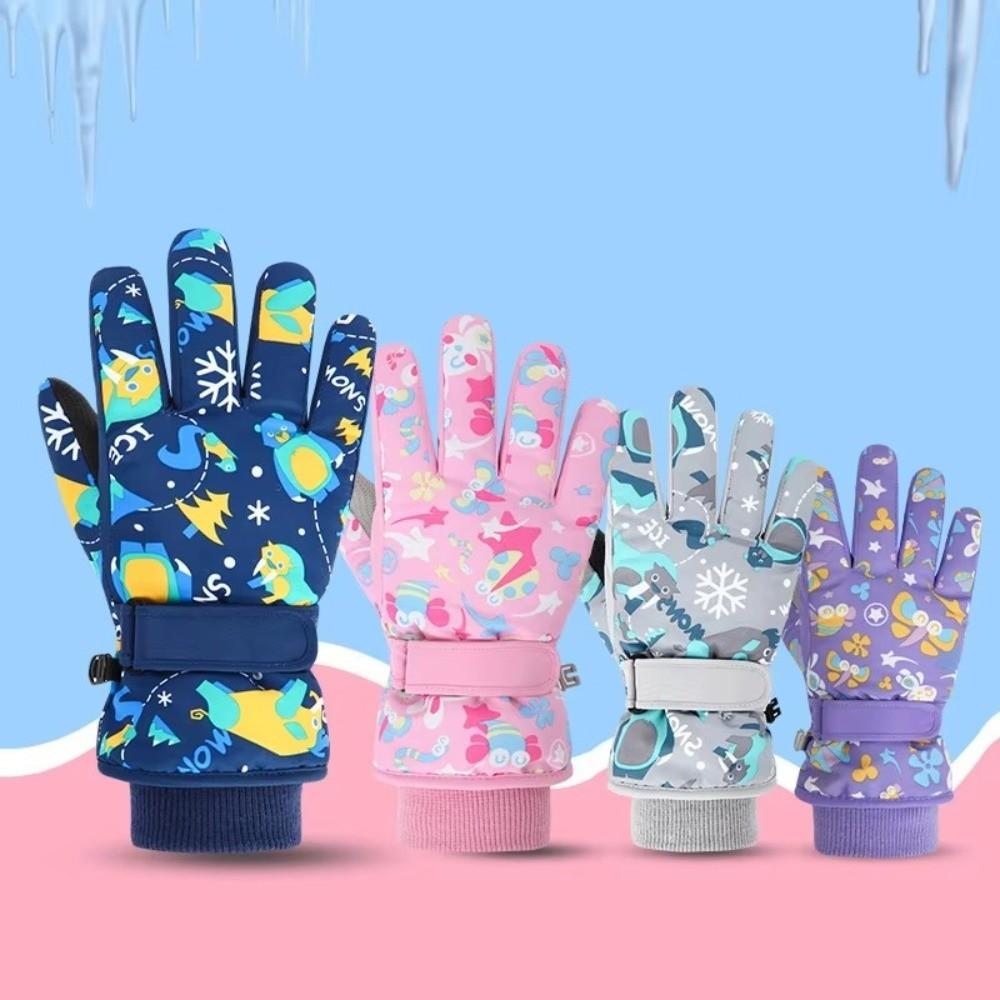 Thicken Warm Gloves Waterproof Kids Gloves Breathable Winter Snowboard Gloves Cycling