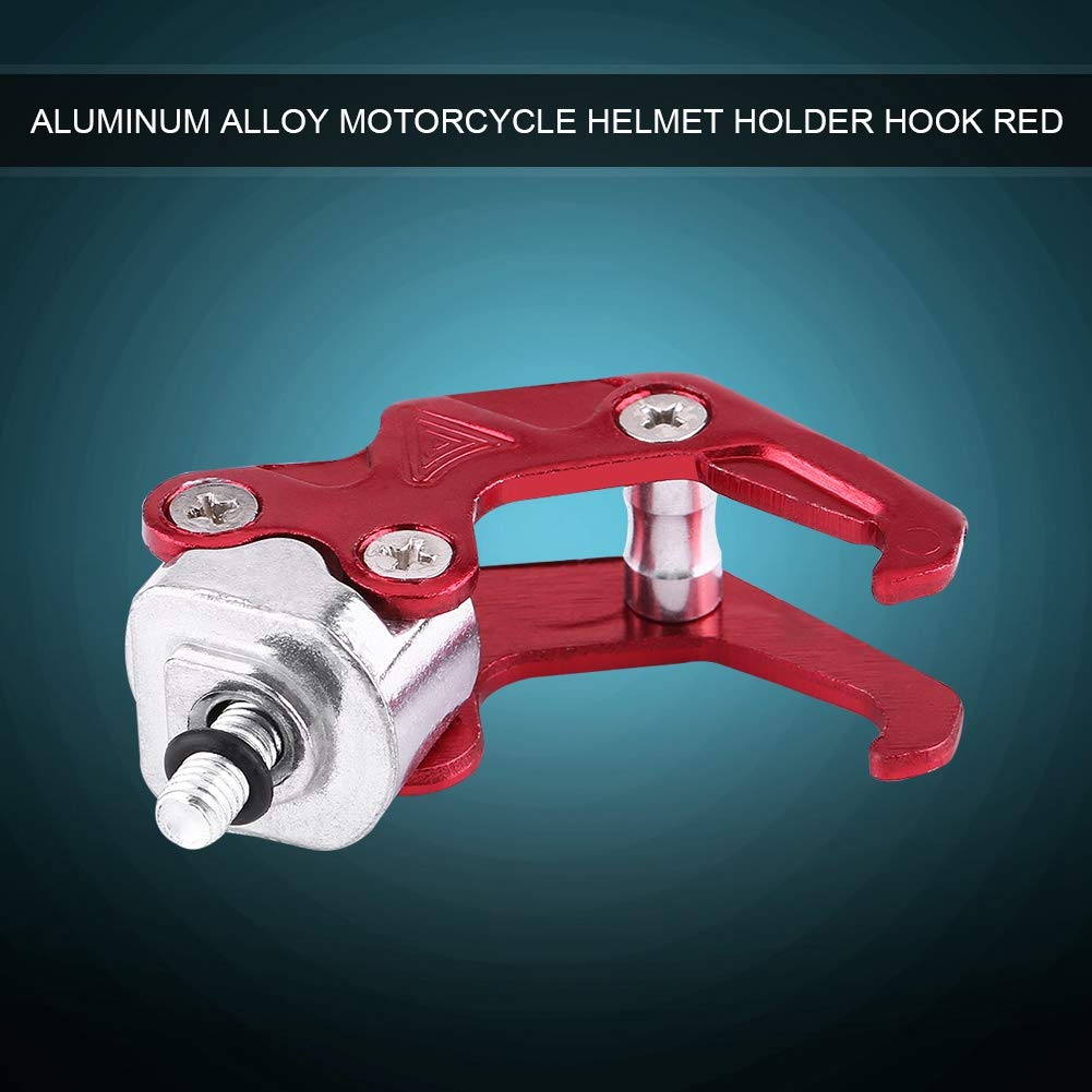 Xuuyuu. Motorcycle Convenience Store Hook, General Purpose, Carry Helmet, Small Items, Aluminum, Durable (Red)