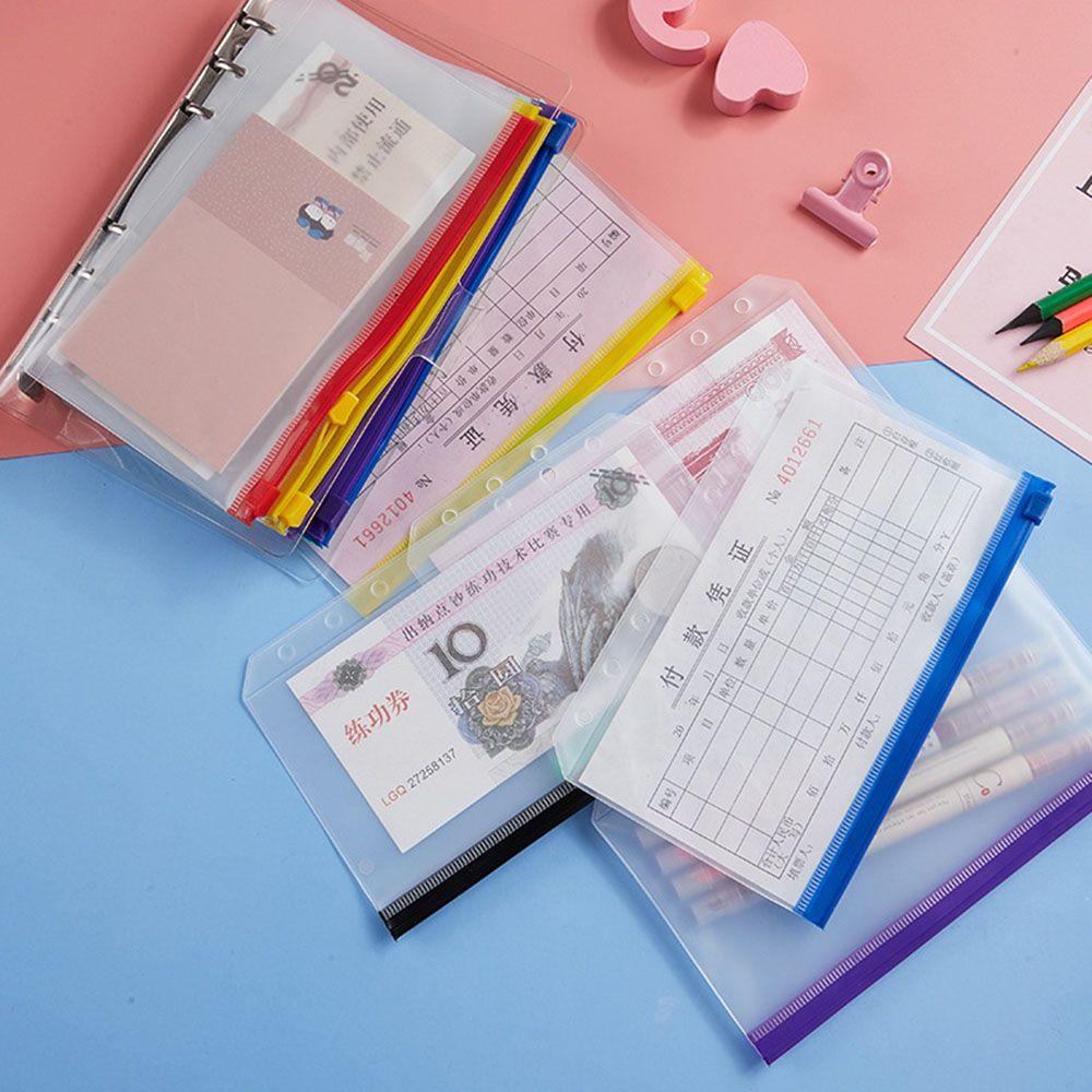 Organizers 6 Ring Loose Leaf Bags Binder Zipper Folders Notebook Binder Binder Pockets A5 A6 Size
