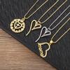 Nidin High Quality Romantic Heart Shape Shiny Crystal Zircon Charm Pendant Necklace 4 Styles For Women Men Luxury Jewelry Gifts
