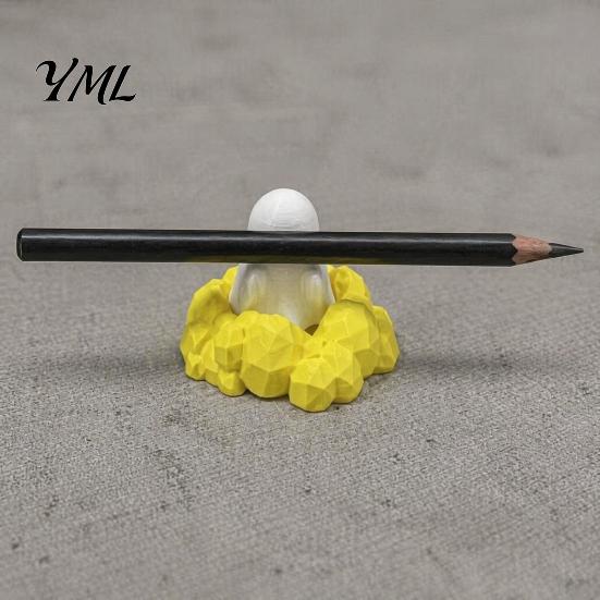 Cute Ghost Pen Holder 3D Printed Fidget Clicker Toy, Halloween Stress Desktop Decompression Ornament Relief Desk Holder, Novelty Gift for Teens Decor