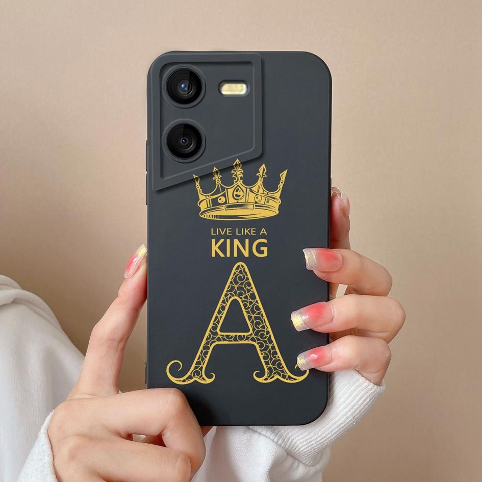 Чехол для телефона Tecno Spark 10 Pro 10C Pova 4 5 Pro Itel A60s P40 Plus S23 Plus, защитные чехлы с буквами и короной, матовые мягкие силиконовые бамперы