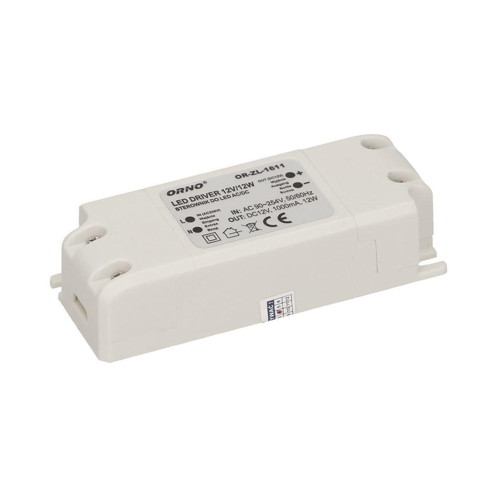 Zasilacz Led 12W 12V Dc Ip20 - Or-Zl-1611
