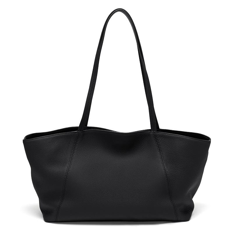 2026 Hot Winter New Women Genuine Cowhide Tote Bag Large Capacity Versatile Daily Commuter Handbag Fashion Single Shoulder Crossbody Bag