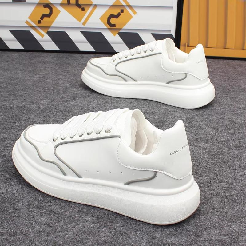 Fashion Brand Couple's White Shoes for Men and Women, Versatile Lightweight Casual Sports Shoes for Men, Thick-soled Sneakers