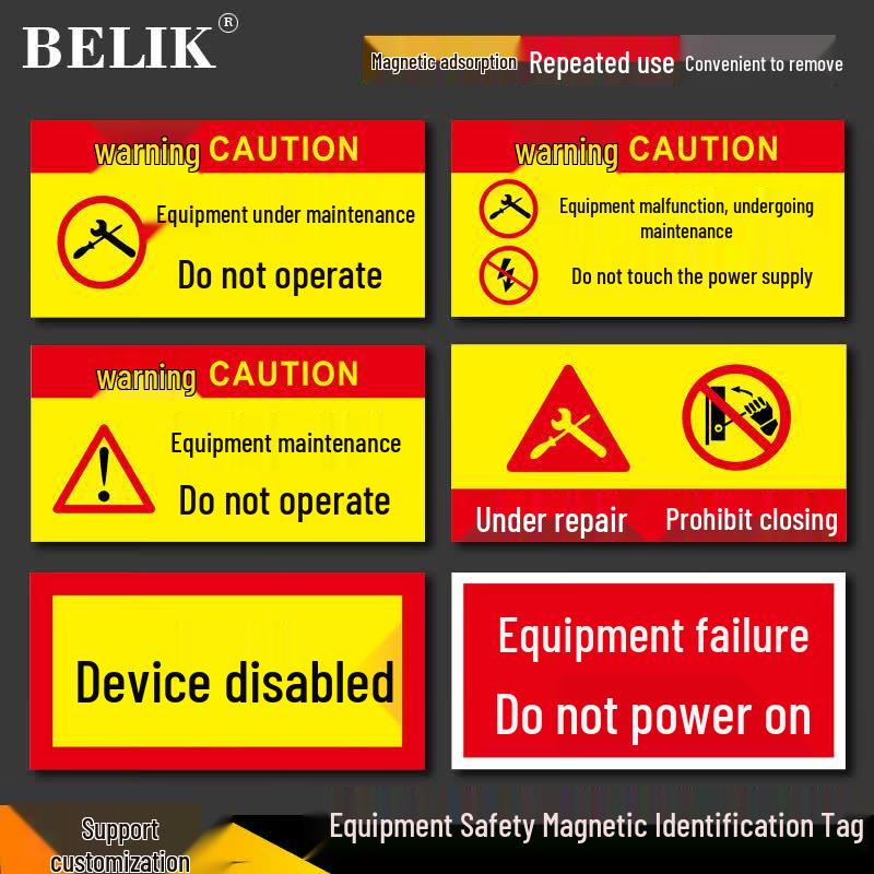 BELIK Magnetic Safety Warning Sign