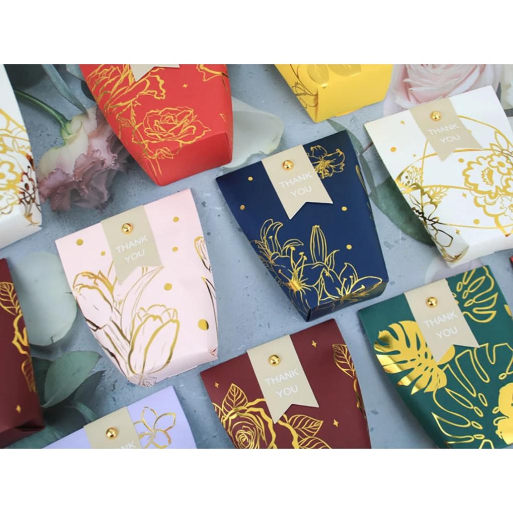 10 шт. Высококачественная бронзовая бумажная коробка конфет, шоколадные сувениры, подарочная коробка, пакет «Спасибо», сумка для дня рождения, вечеринки, рождества, свадьбы, принадлежности