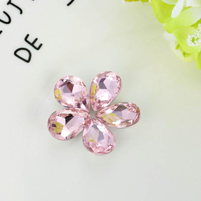 20PCS 10*14mm Craft DIY Jewelry Making Wholesale Teardrop Jewelry Accessories Crystal Rhinestone Loose Beads Handmade Glass  Beads