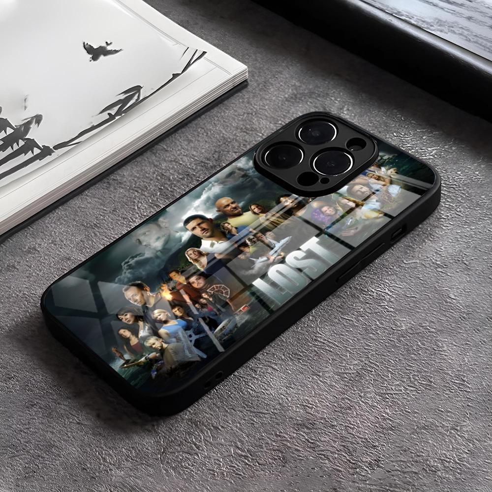 New Lost Tv Dharma Initiative Phone Case For IPhone 15 Pro Max 12 16 14 Plus 11 13 Pro X XR XS 7 8 Plus SE Glass Design Cover