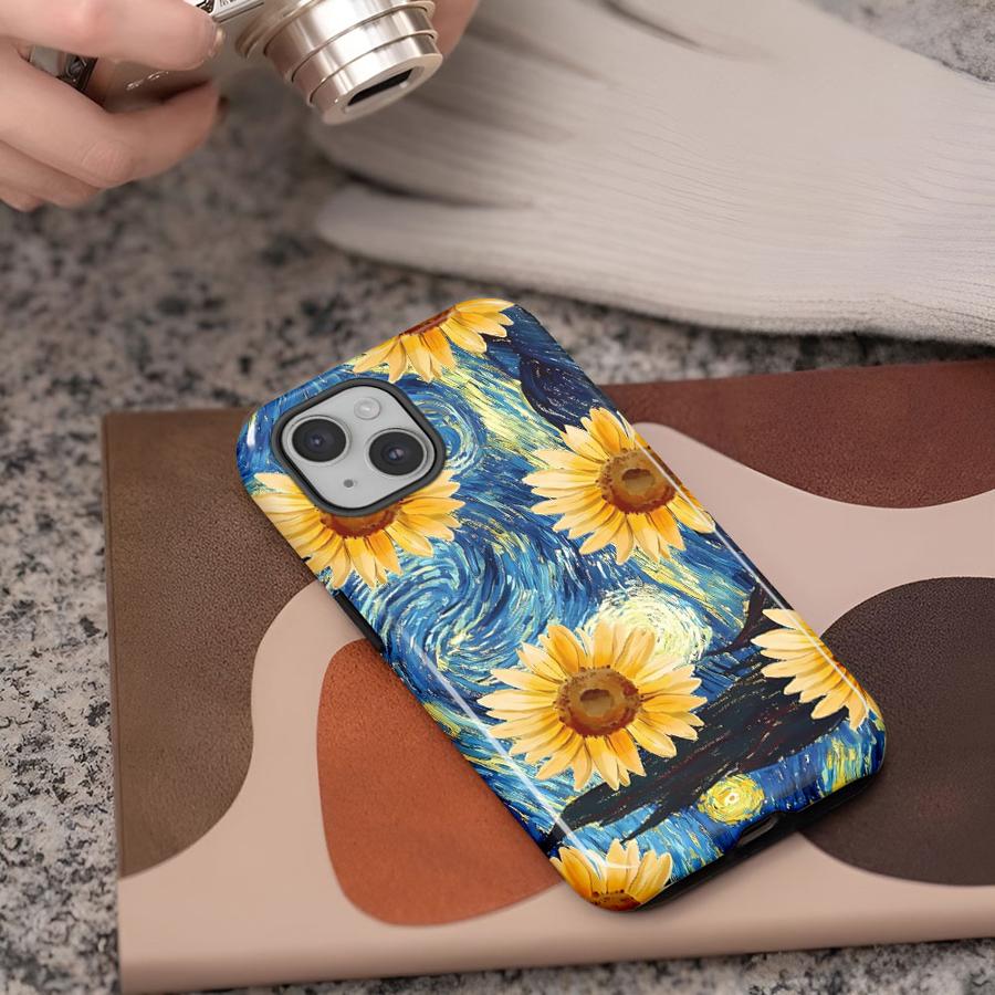 Чехол для телефона Ван Гог Звездные подсолнухи для Xiaomi Redmi Note 14 4G 14 Pro Plus 5G Мягкая крышка Capa