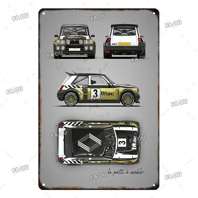 Super Car Retro Metal Poster Board Garage Vintage Decorative Tin Sign Auto Club Wall Art Plaque for Modern Home Decor Aesthetic