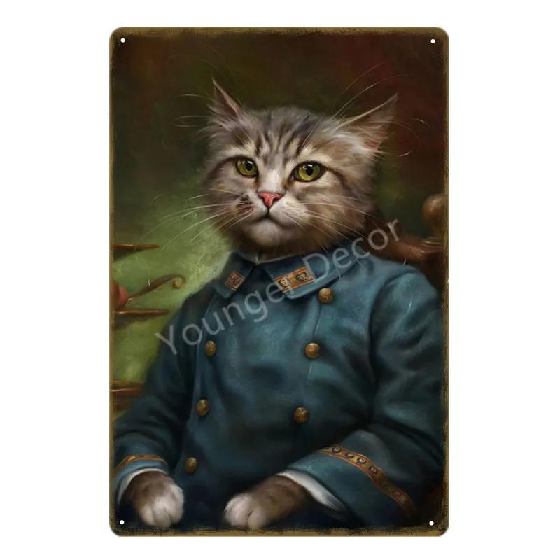 Предупреждение: Остерегайтесь черной кошки, знаки домашних животных, металлический плакат с изображением животных, винтажная тарелка для настенного искусства, ретро, ​​декор для дома, комнаты, 30X20 см, YJ139