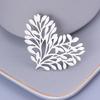 Trend Feather Pin Metal Suit Collar Brooch Clothing Accessories Tree of Life Badge  Men/Women