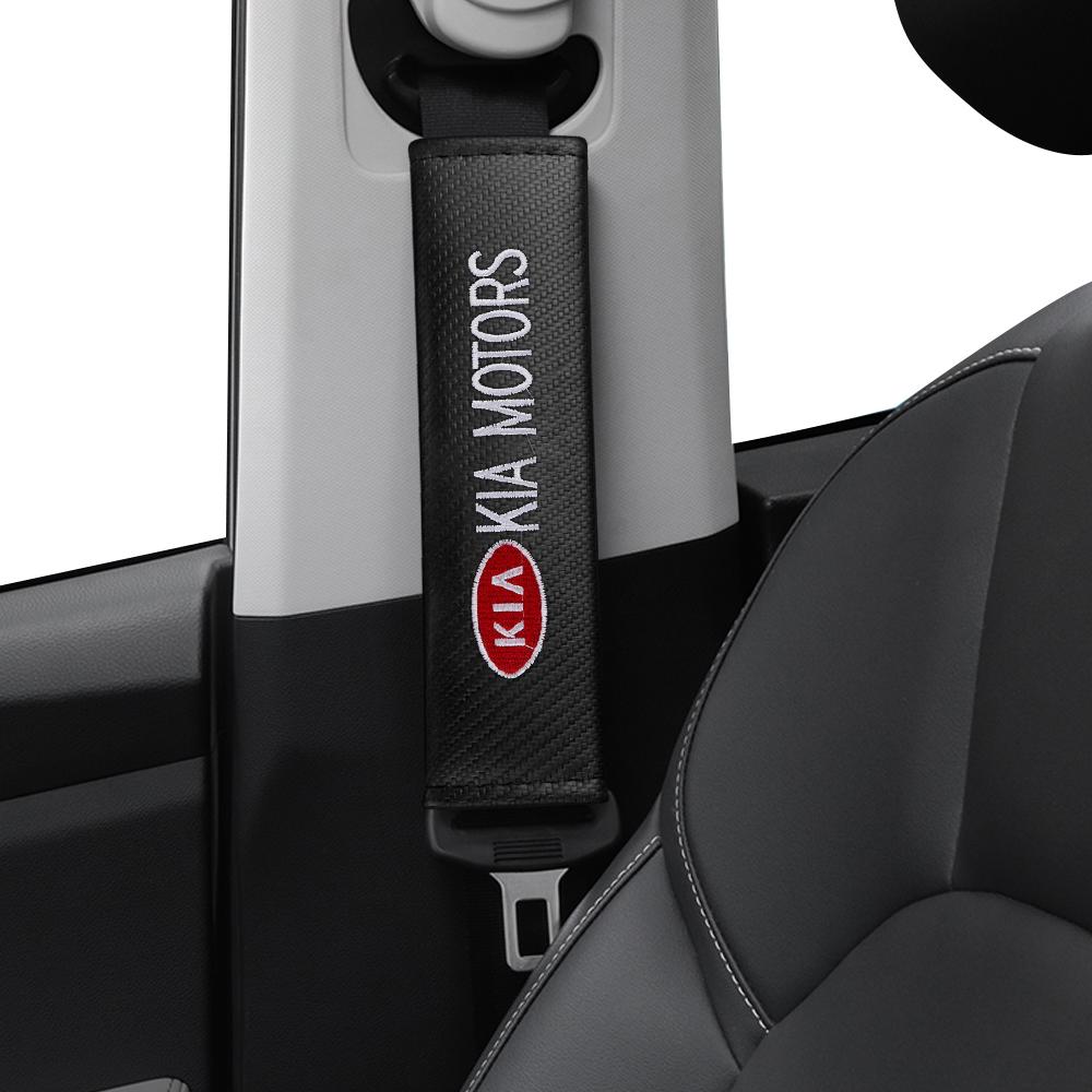 2026 Горячая наклейка на автомобиль 1/2 шт. Регулируемая накладка на ремень безопасности автомобильного сиденья Накладки на плечевой ремень для Kia Sportage 3 Rio K2 Ceed Carnival