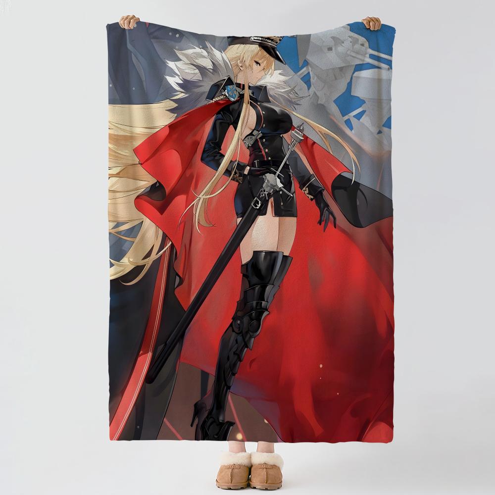 Игра A-Azur Lane-e Бросок Толстое Уютное Фланелевое Одеяло, Многоцелевое Использование В Помещении На Улице Ежедневный Сон