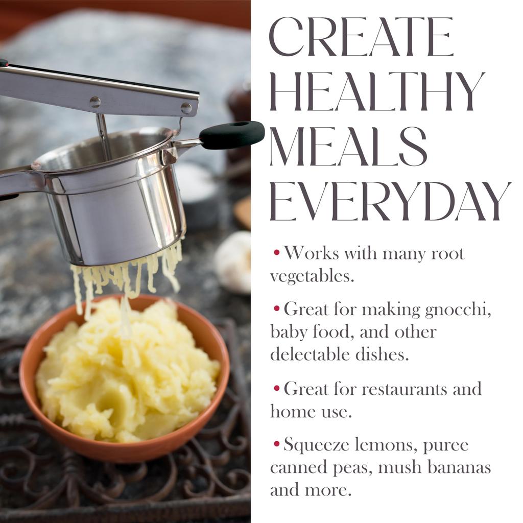 Большая толкушка для картофеля на 15 унций, прочная толкушка для картофеля из нержавеющей стали с эргономичной ручкой, кухонные гаджеты, ручная мельница для еды