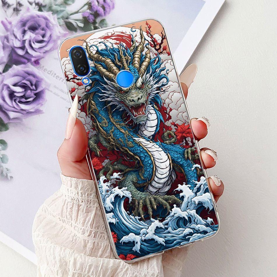 Для Huawei Nova 3i INE-LX1 INE-LX2 Чехол для телефона с рисунком «Крутой Дракон и Тигр» Для Huawei Nova3i Мягкие силиконовые TPU чехлы