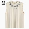 Hello Hipanda, Panda suede retro American hip-hop silhouette vest sleeveless vest
