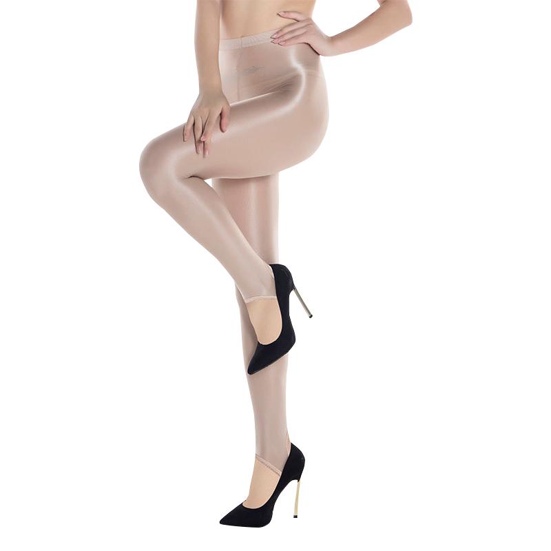 QingHe Nylon Sexy Europe & America Pantyhose for Women Thin Seamless Knitted Breathable Customizable Skin Color Tights
