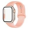 Силиконовый ремешок+Чехол для Apple Watch Band 44 мм 45 мм 41 мм 40 мм Закаленное стекло Cover Изменить на Ultra iWatch Series 9 8 7 SE 6 5 3