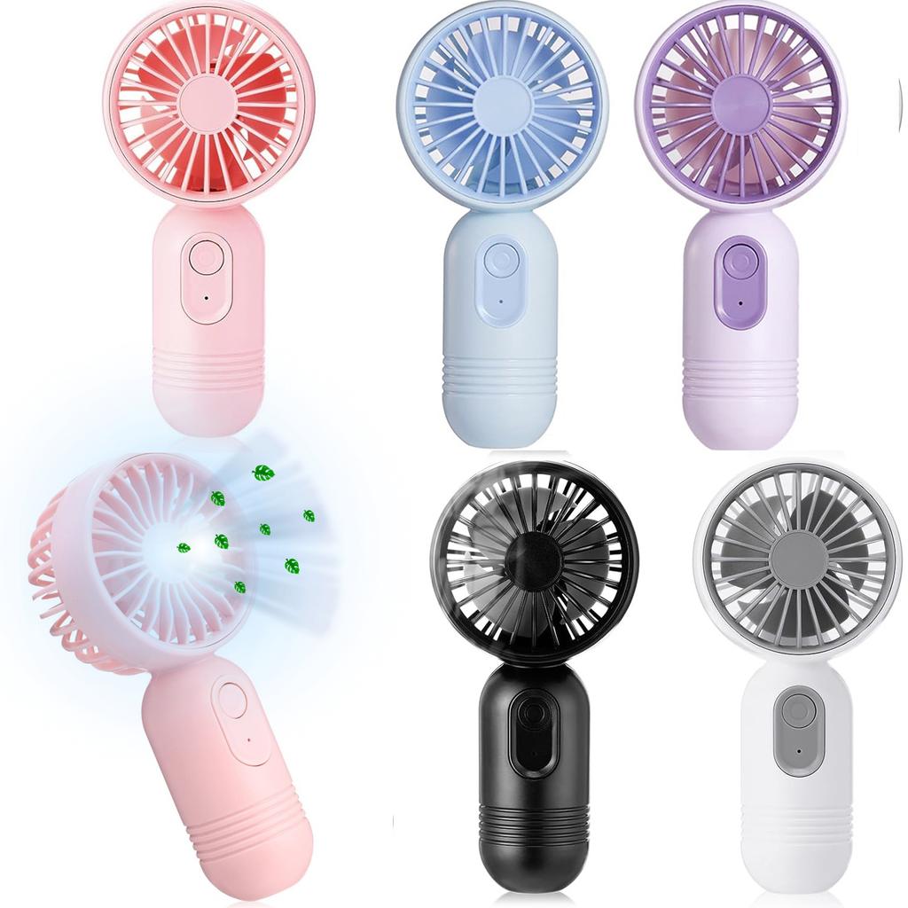 3pcs Portable Mini Handheld Fan with 3-speed for Travel USB Rechargeable Battery Operated Eyelash Fans