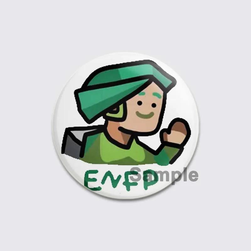 32/44/58 мм 58 мм 16 значков типов личности MBTI значок психологии ручной работы из жести броши нагрудный значок для рюкзака одежда подарочный аксессуар