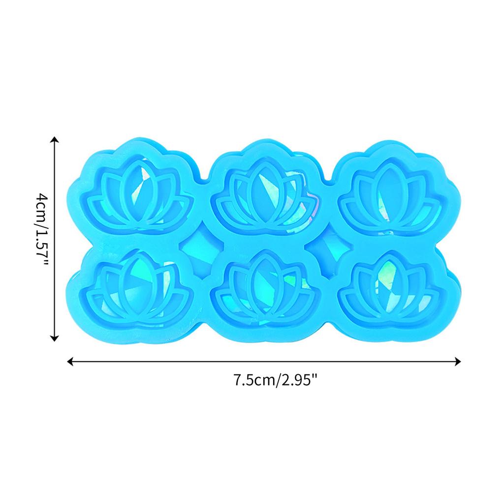 Holographic Flower Mold Silicone Jewelry Pendant Resin Mold Sparkling Flower Epoxy Mold Earring Charm Mold DIY Craft