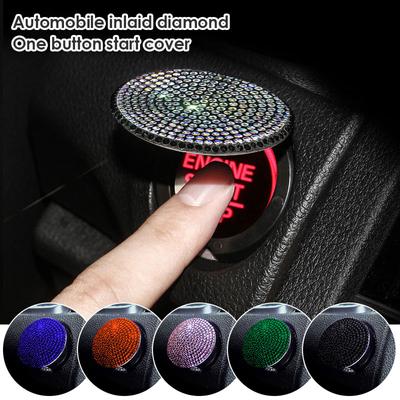 Bling Crystal, кнопка запуска двигателя, декоративный переключатель, защитный чехол, наклейка, автоаксессуары, женский интерьер