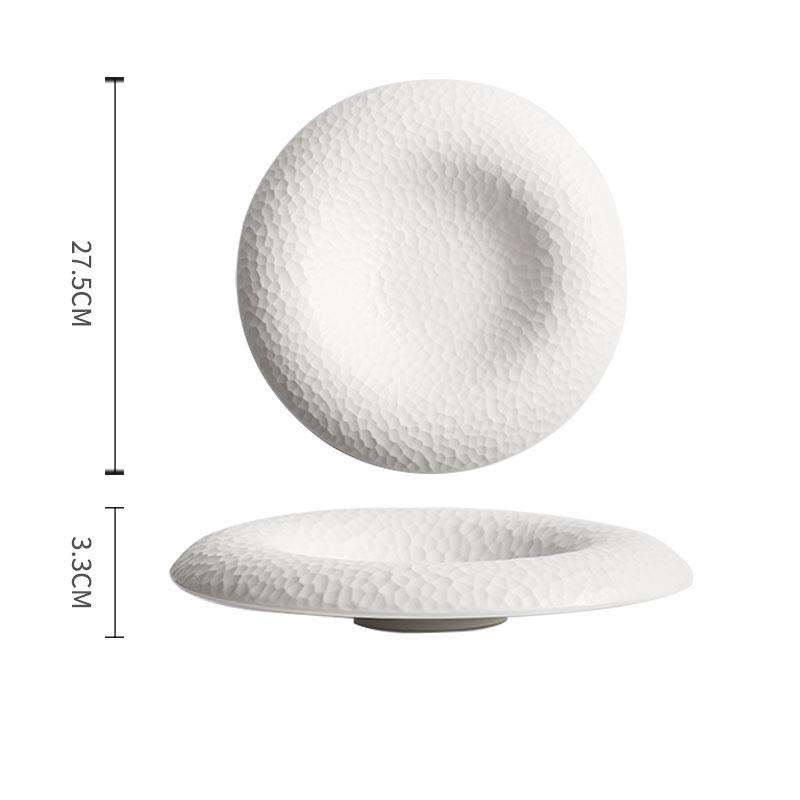 Однотонная креативная текстура Керамическая глубокая тарелка Десертная тарелка Салатная тарелка Тарелки для пасты Молекулярная кухня Специальная столовая посуда